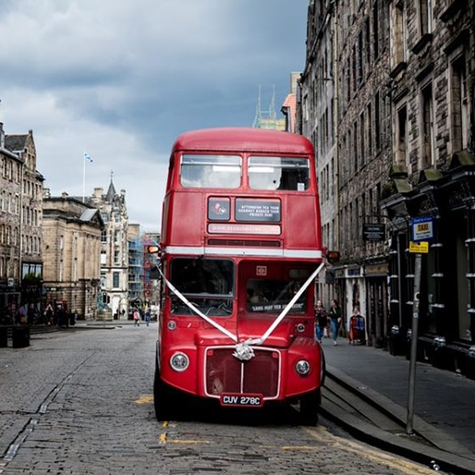 Red Bus Bistro Wedding tours in Glasgow & Edinburgh